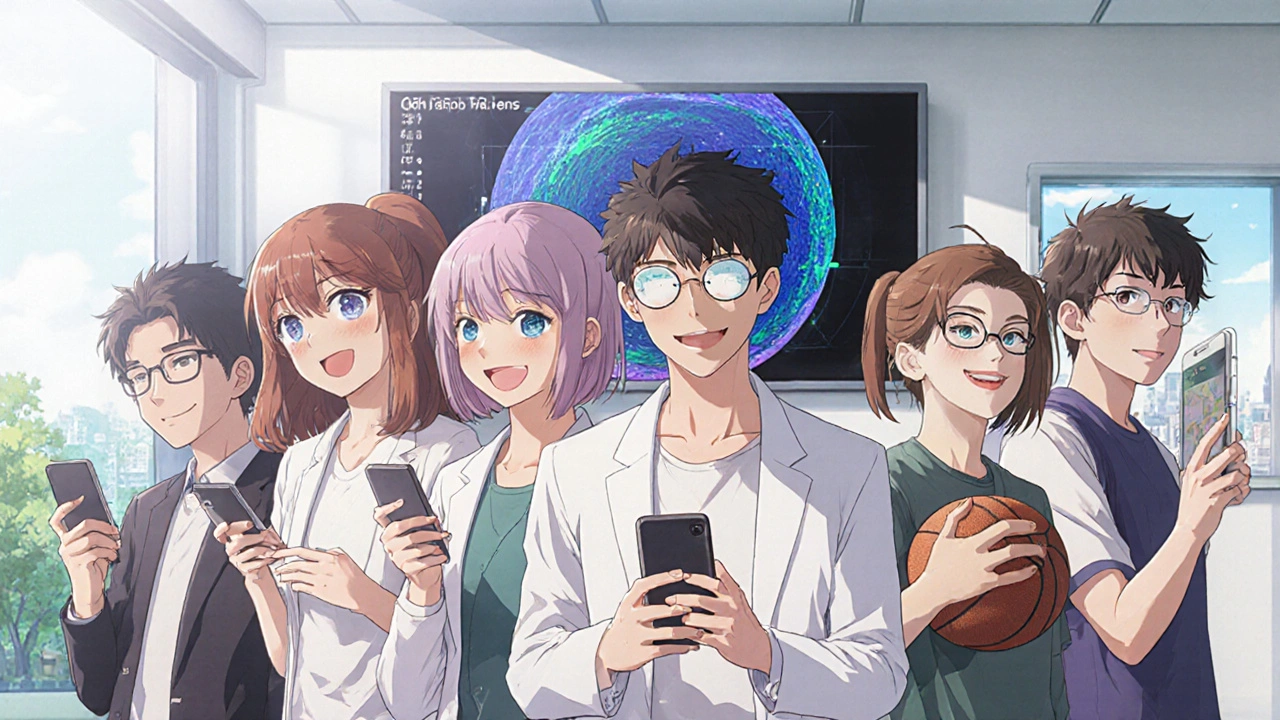 Diverse patients smiling in clinic, wearing rigid lenses while living active daily lives.