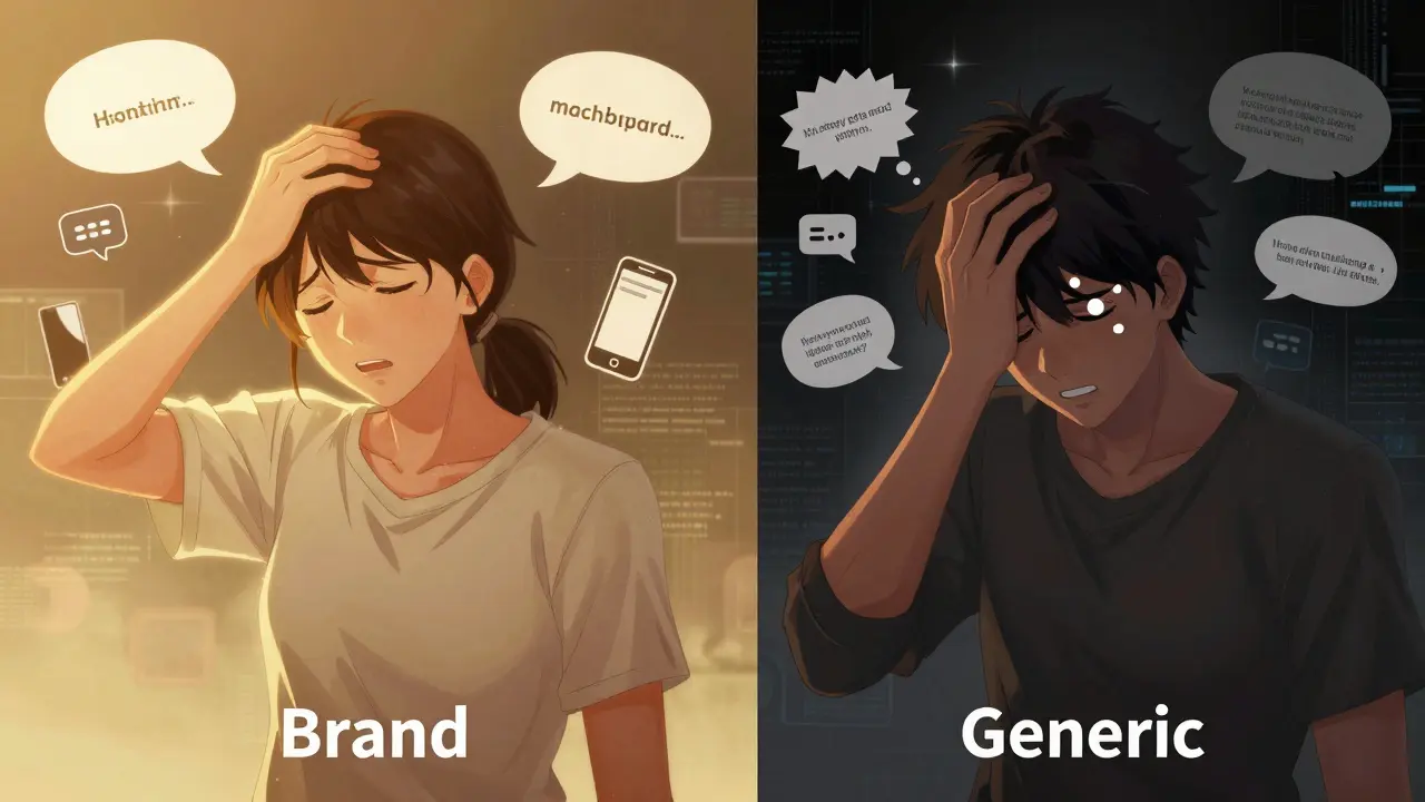 Split screen anime art showing nocebo effect and social media influence